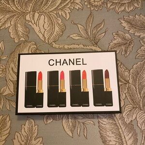 CHANEL Lipstick Collection - Vibrant Red, Soft Pink, Deep Purple